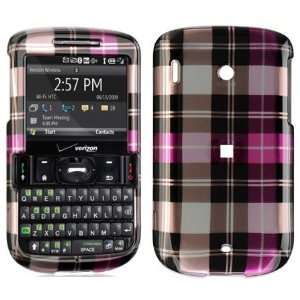  NEW PINK PLAID 3D HARD COVER CASE FOR VERIZON HTC OZONE 