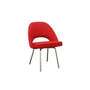  Modern Red Twill Executive Side Chair Furniture & Decor