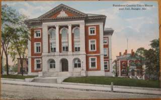 1910 PC: Penobscot Court House & Jail  Bangor, Maine ME  