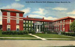   PA JACOB CAFLISCH HALL ALLEGHENY COLLEGE PRICE LOWERED $1  
