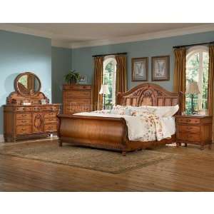 Vaughan Furniture Southern Heritage Chestnut Sleigh Bedroom Set 327 