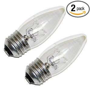    Base Decorative Light Bulb, Crystal Clear, 2 Pack: Home Improvement