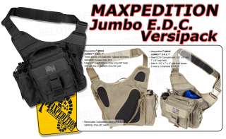 Maxpedition Jumbo E.D.C. Versipack Sling BLACK 9845B  