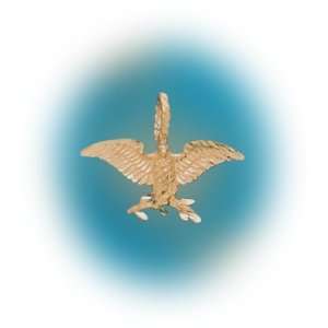  14k Eagle Charm (yellow gold): Jewelry