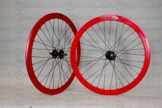 Velocity B43 Track Wheels RED Fixed Gear B 43 Deep V 072774725380 