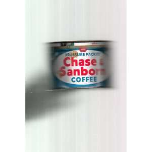 Vintage Tin Can CHASE & SANBORN COFFEE, 1LB, New Pressure Packed, C48