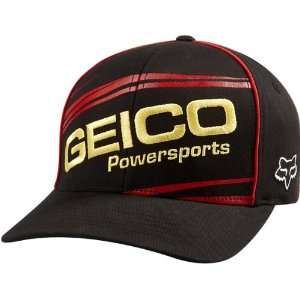  Fox Racing Geico Mens Flexfit Race Wear Hat/Cap   Black 