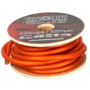   20 Feet 4 Gauge Ultra Flexible Orange Power Cable