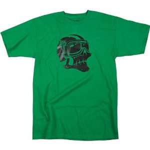 Troy Lee Designs Ghost Rider Mens Short Sleeve Casual Shirt   Green 