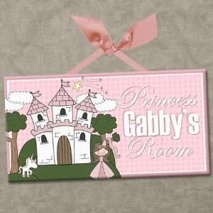  Ever After Personalized Kids Room Wall Door Sign PINK 
