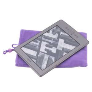  Purple Suede Fabric Sleeve Pouch Bag Case For Kindle 4 