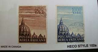 1953 VATICAN CITY/ITALY AIR MAIL STAMPS #C22 23, THE SET IS IN USED 