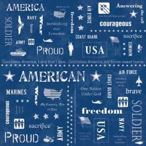  Armed Forces Word Scrapbook Paper 