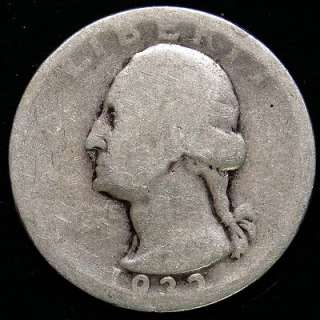1932 D Silver Washington Quarter Key Date Coin AG 25c  