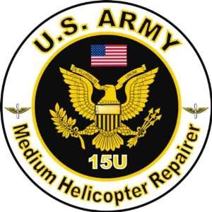 United States Army MOS 15U Medium Helicopter Repairer Decal Sticker 3 