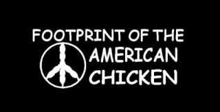American Chicken Foot Peace Symbol Sticker, Decal,Graphic Tea Party 