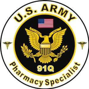 United States Army MOS 91Q Pharmacy Specialist Decal Sticker 3.8 6 