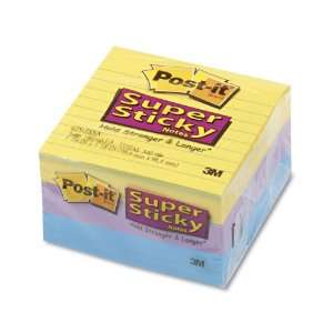  Post it Super Sticky Notes 3 7/8 in x 3 7/8 in, Assorted 