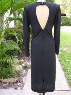 Vintage Ricki Lang forNUIT Black Beaded Long Gown Ss10  