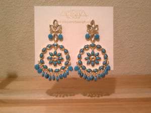AMRITA SINGH Rekha Earrings Bollywood 18K $150 NWT  
