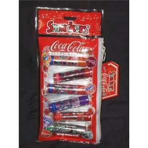  Smackers Coca Cola Lip Balm   6 pack & pencil case 