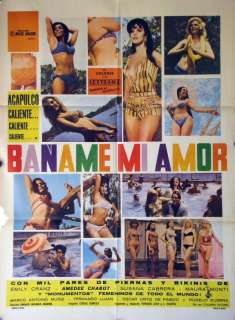 971 Bañame mi Amor, original Mexican movie Poster, 1968  