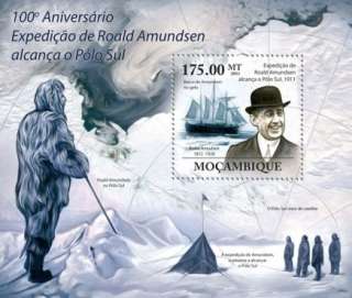 Mozambique   Explorer Roald Amundsen   Mint Stamp S/S 13A 650  