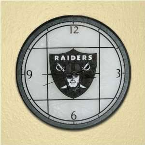  Oakland Raiders Art Glass Clock