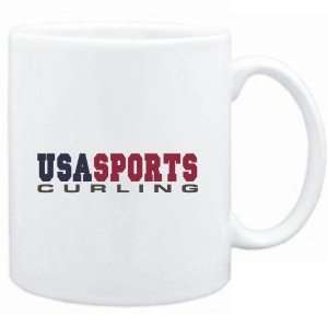  Mug White  USA SPORTS Curling  Sports: Sports & Outdoors