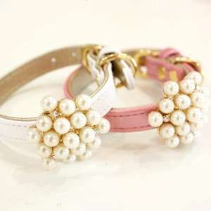    Pearl Pet Collar Pink Color for Dogs Fashion & Style