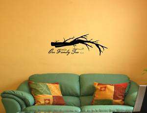 OUR FAMILY TREE Vinyl wall quotes lettering sayings art  