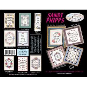  Sandi Phipps Cross Stitch Designs CD Rom Vol 17 Thanks 