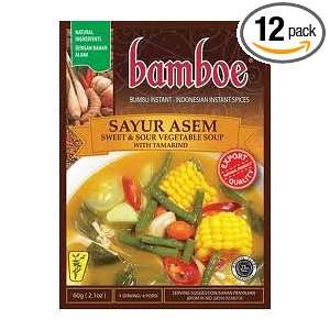Bamboe Sayur Asem Vegetable Soup, Sour Tamarind, 1.9 Ounce (Pack of 12 