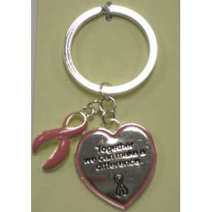    Breast Cancer Awareness Keychain With Pink Ribbon 