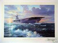 Operation Calendar USS Wasp Spitfire Signed Naval Art  