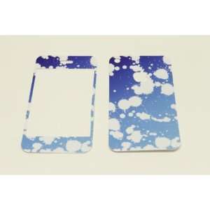  iPhone 3G/3GS Skin Decal Sticker   Blue Paint Splashes 