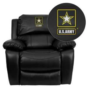 Flash Furniture United States Army Embroidered Black Leather Rocker 