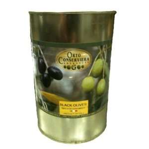 Black Cerignola Olives Tin   5.5 Lbs (2.5kg):  Grocery 