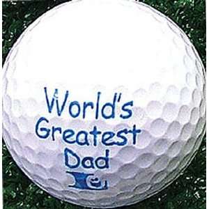 Joke Ball Worlds Greatest Dad Golf Ball:  Sports 