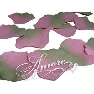  4000 Wedding Silk Rose Petals Green Pink