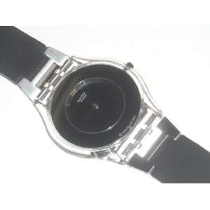  Swatch Pure Black Plastic Swiss Quartz Ultra Thin Skin Watch 