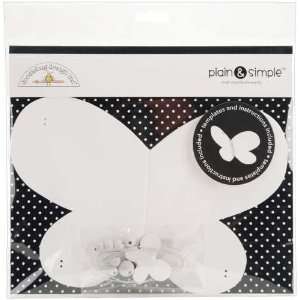  Doodlebug Plain & Simple Chipboard Kit, Small Butterfly 
