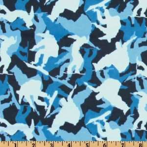  43 Wide Flannel Skater Boy Blue Fabric By The Yard: Arts 