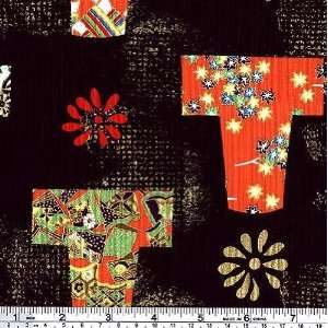  45 Wide Kimono Color Black Fabric By The Yard Arts 