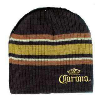   Beer   Brown Tan Stripe Knit Ribbed Striped Beanie Cap Hat Clothing