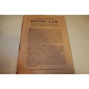  Digest of the Divine Law Howard H. Rand Books