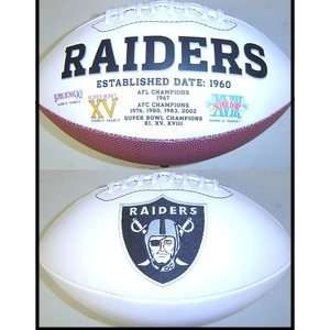 Oakland Raiders Full Size Logo Football:  Sports & Outdoors