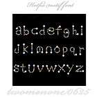 Fancy Script Alphabet Rhinestone Font Uppercase File  