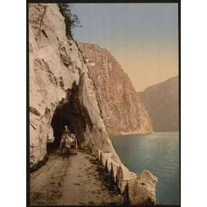 Photochrom Reprint of Road to Vorinfos, Hardanger Fjord, Norway