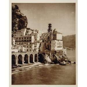 1925 Atrani Italy Italian Town Photogravure Hielscher   Original 